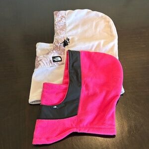 The North Face Kids' Pink and Gray Fleece Hat Set
